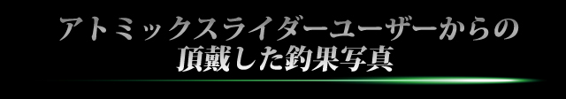 アトミックスライダーユーザーからの頂戴した釣果写真